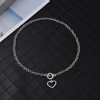 Heart Shape Silver Plated Necklace For Women Destiny Jewels