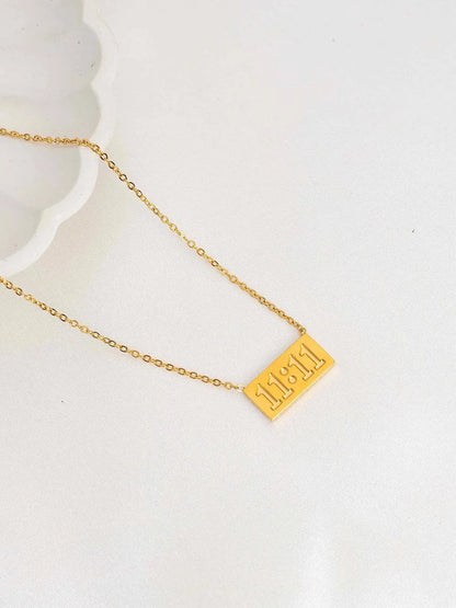 11:11 Necklace - 18K Gold Plated