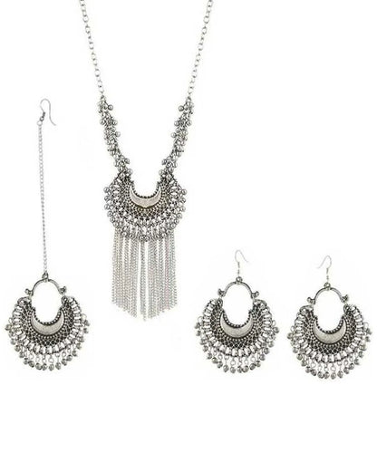 Multi-Piece Beaded Oxidised Jewellery Set Samridhi DC