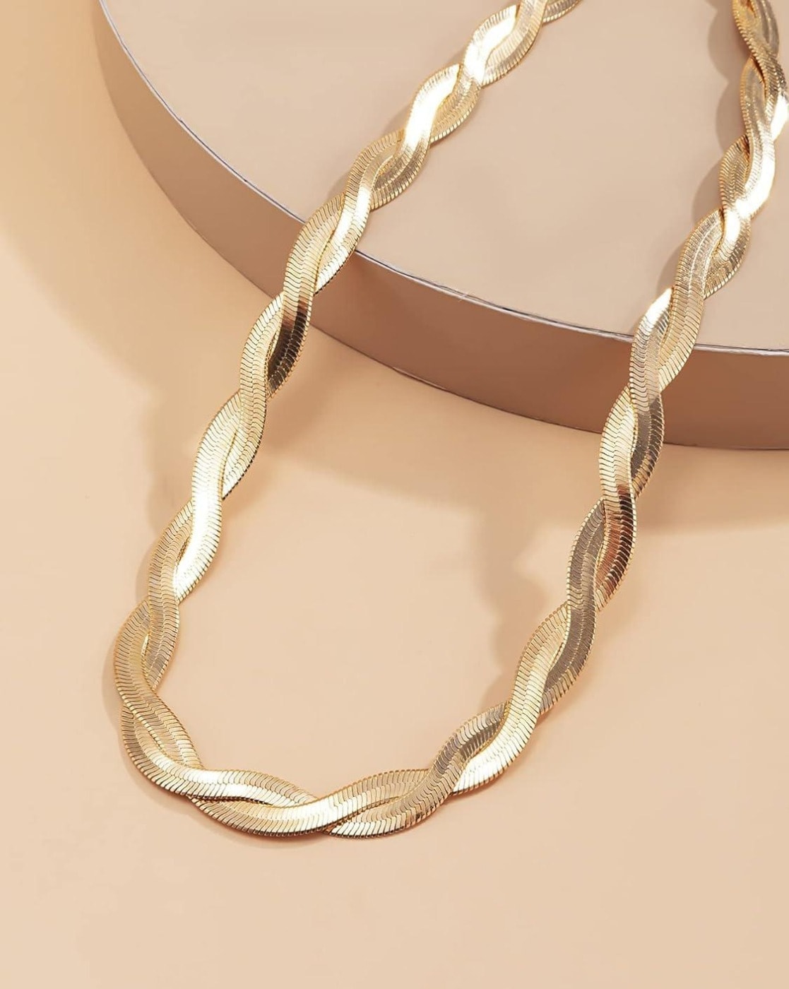 Antitarnish 18K Twisted Snake Necklace
