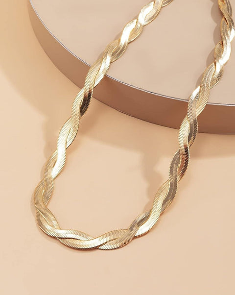 Antitarnish 18K Twisted Snake Necklace