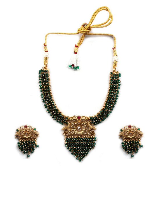 Green Peacock Hydra Necklace Set