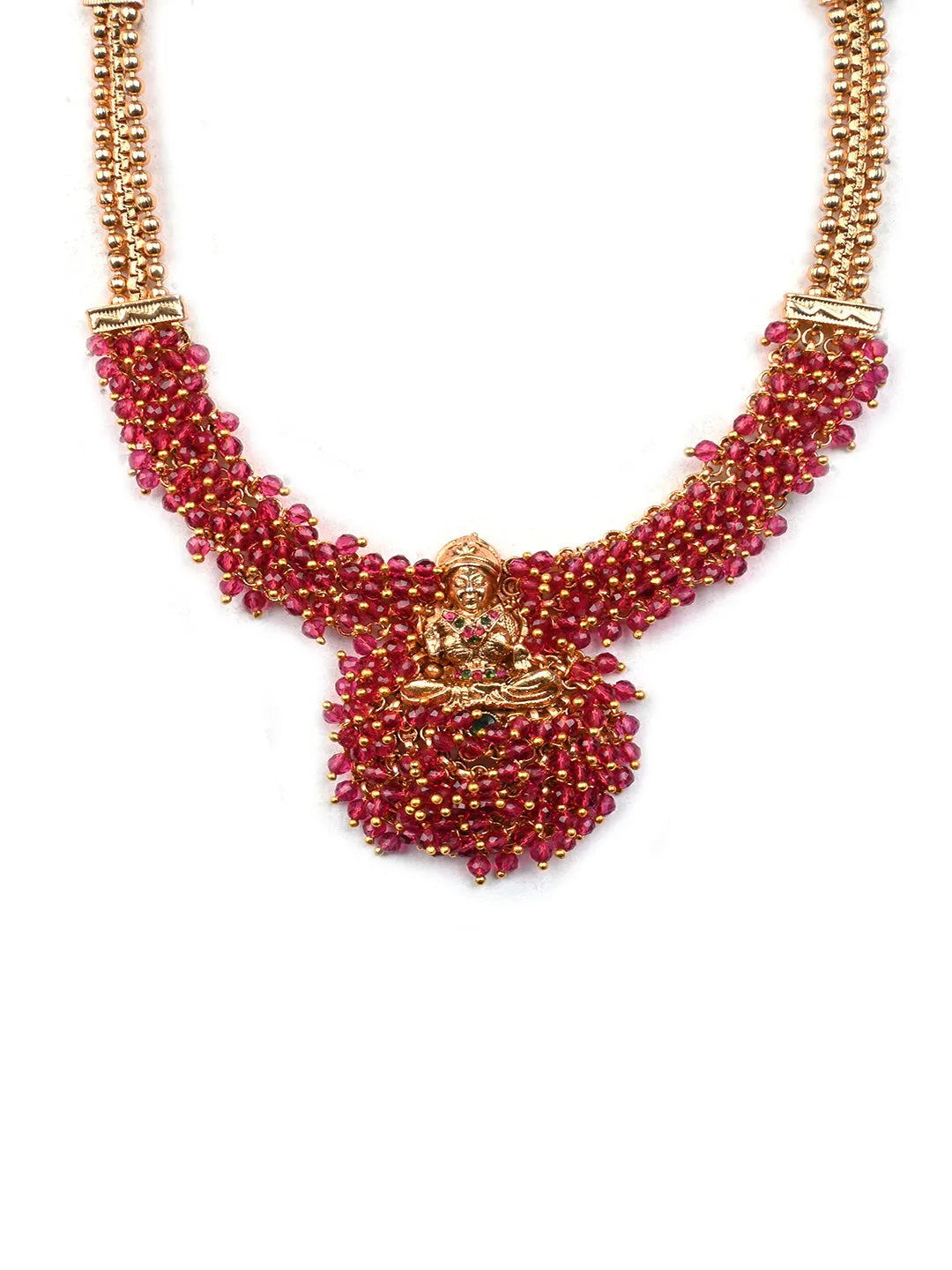 Gold Plated Red Hydra Necklace Set