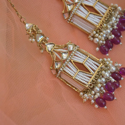 Jiya Antique Tone Pearl Doli Earrings