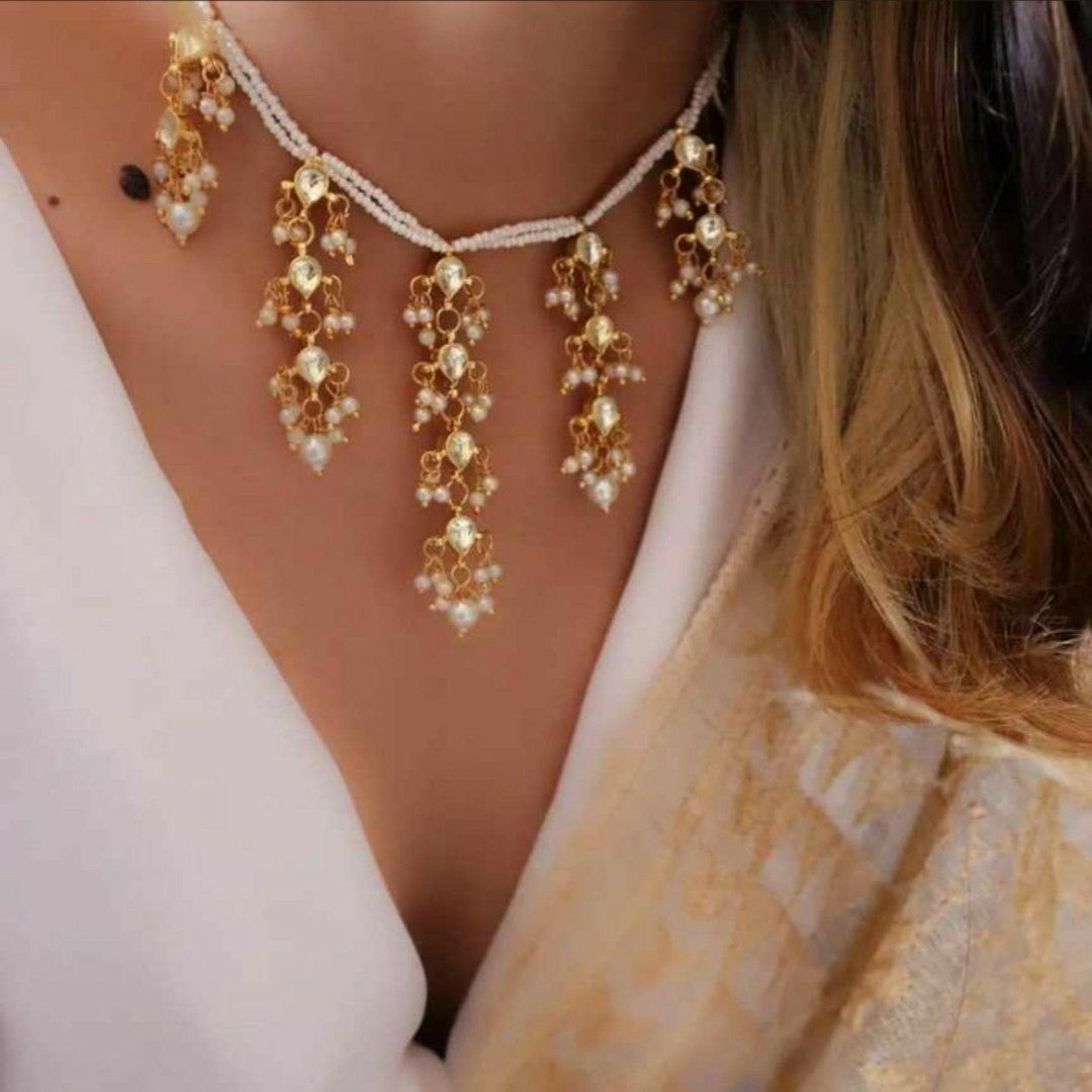 2-in-1 Pearl Kundan Chain