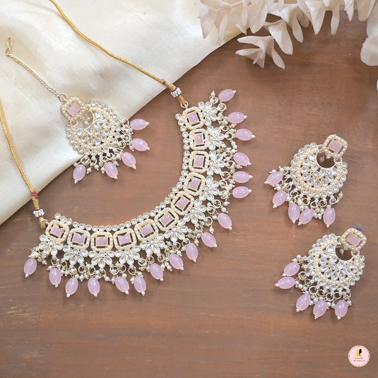 Sejal Kundan &amp; Pearl Necklace Set