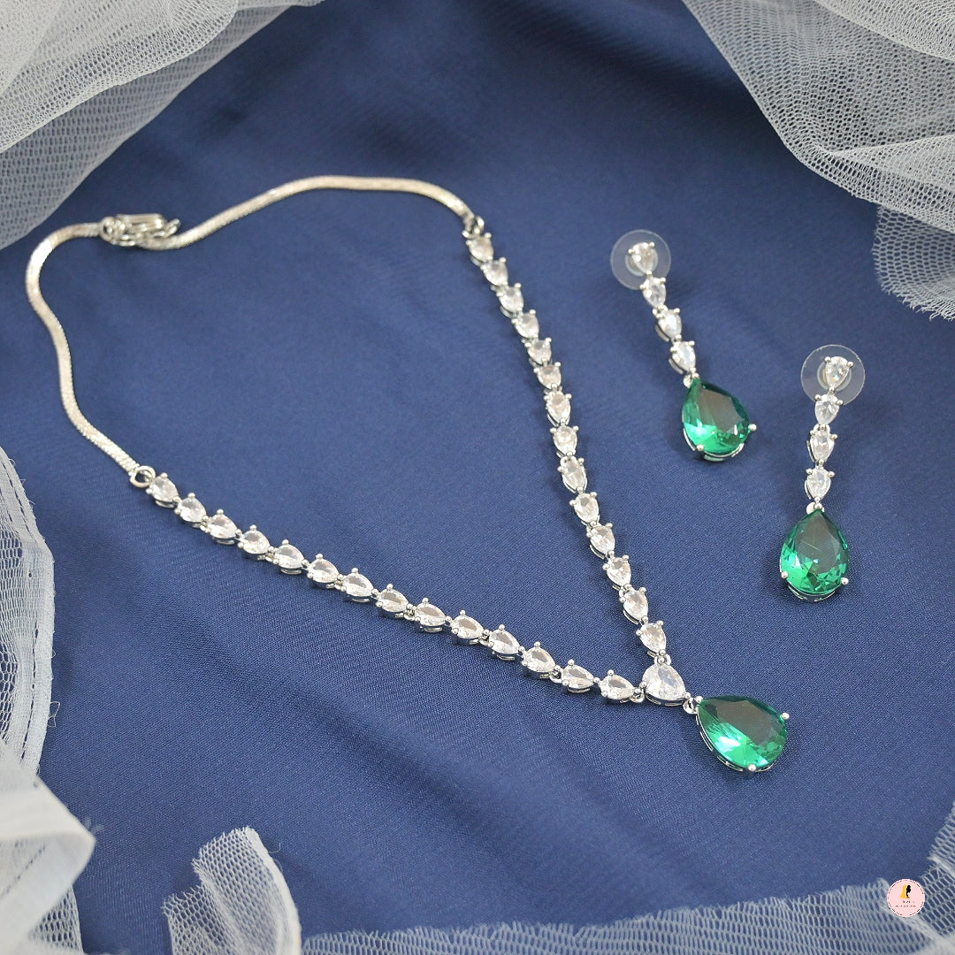 Shanaya Pearl Drop AD Jewellery Set