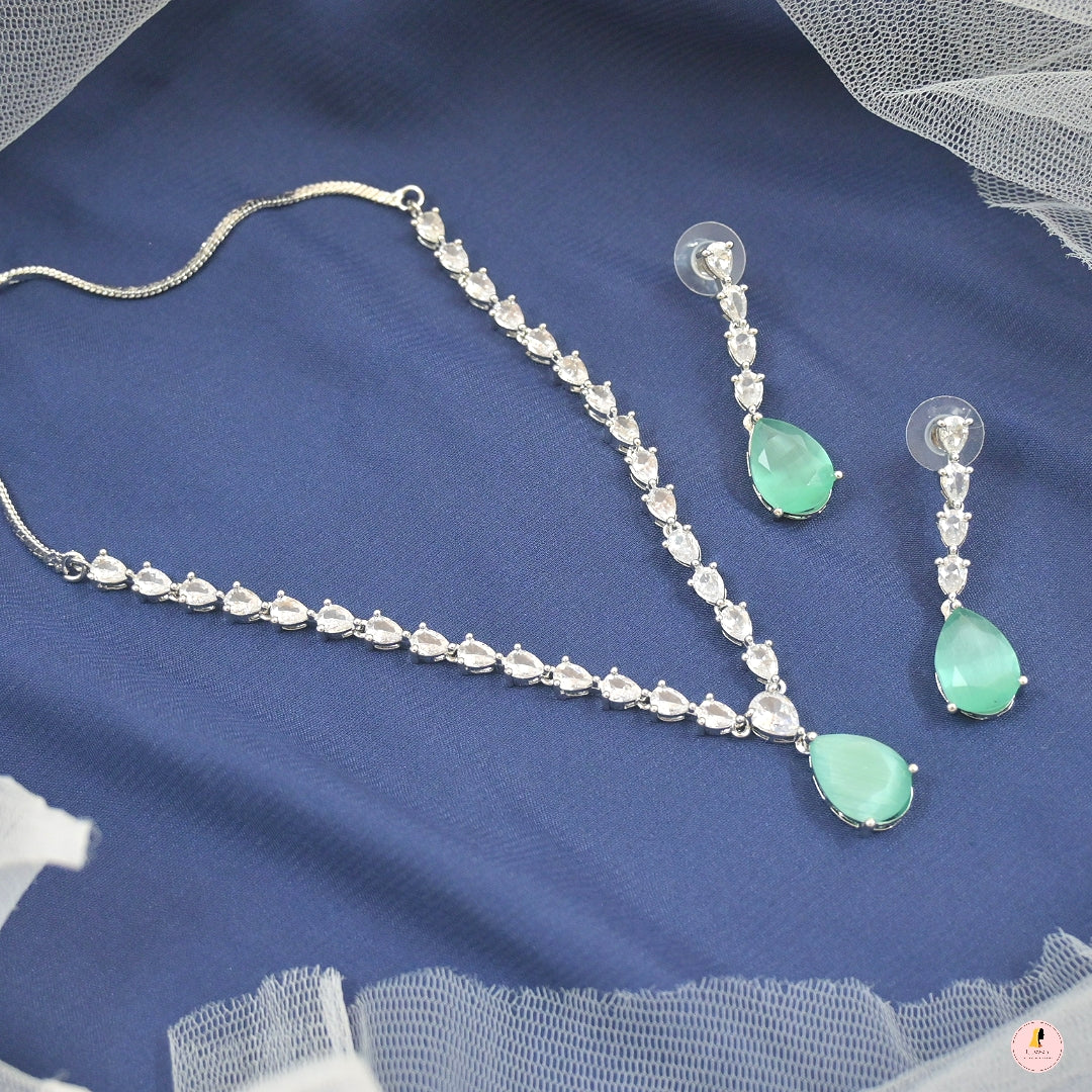 Shanaya Pearl Drop AD Jewellery Set