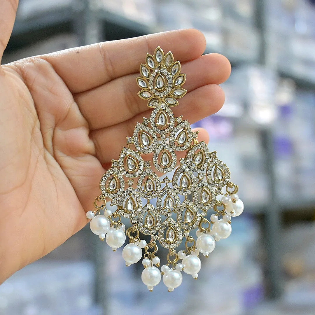 Rehana Diamond Studded Chaandbalis