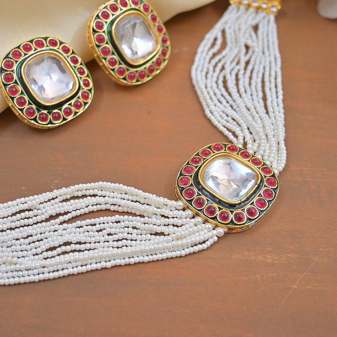 Palak Sindhwani Meenawork Kundan Choker Set