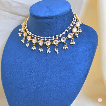 Fiona Pearl &amp; Kundan Layered Jewellery Set