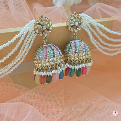 Adya Sahara Multicolour Jhumkas