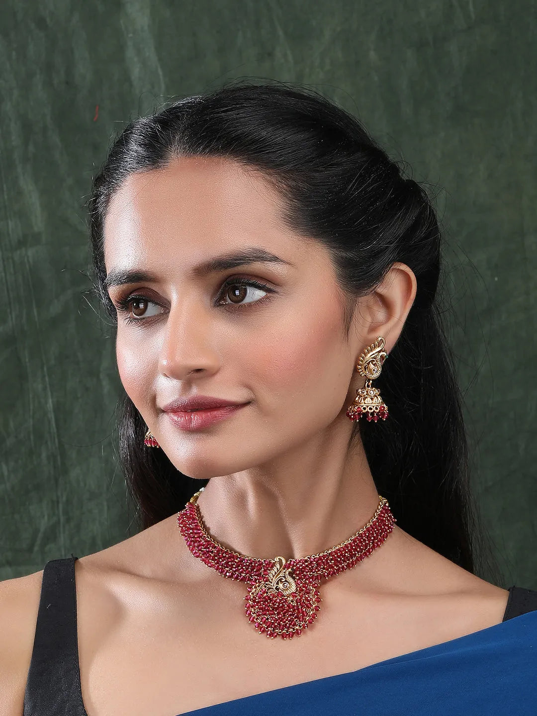 Exquisite Ruby Hydra Necklace Set For Special Occasions