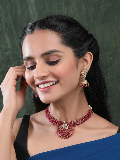 Exquisite Ruby Hydra Necklace Set For Special Occasions