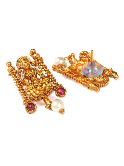 Traditional Laxmi Red Kemp Necklace Set