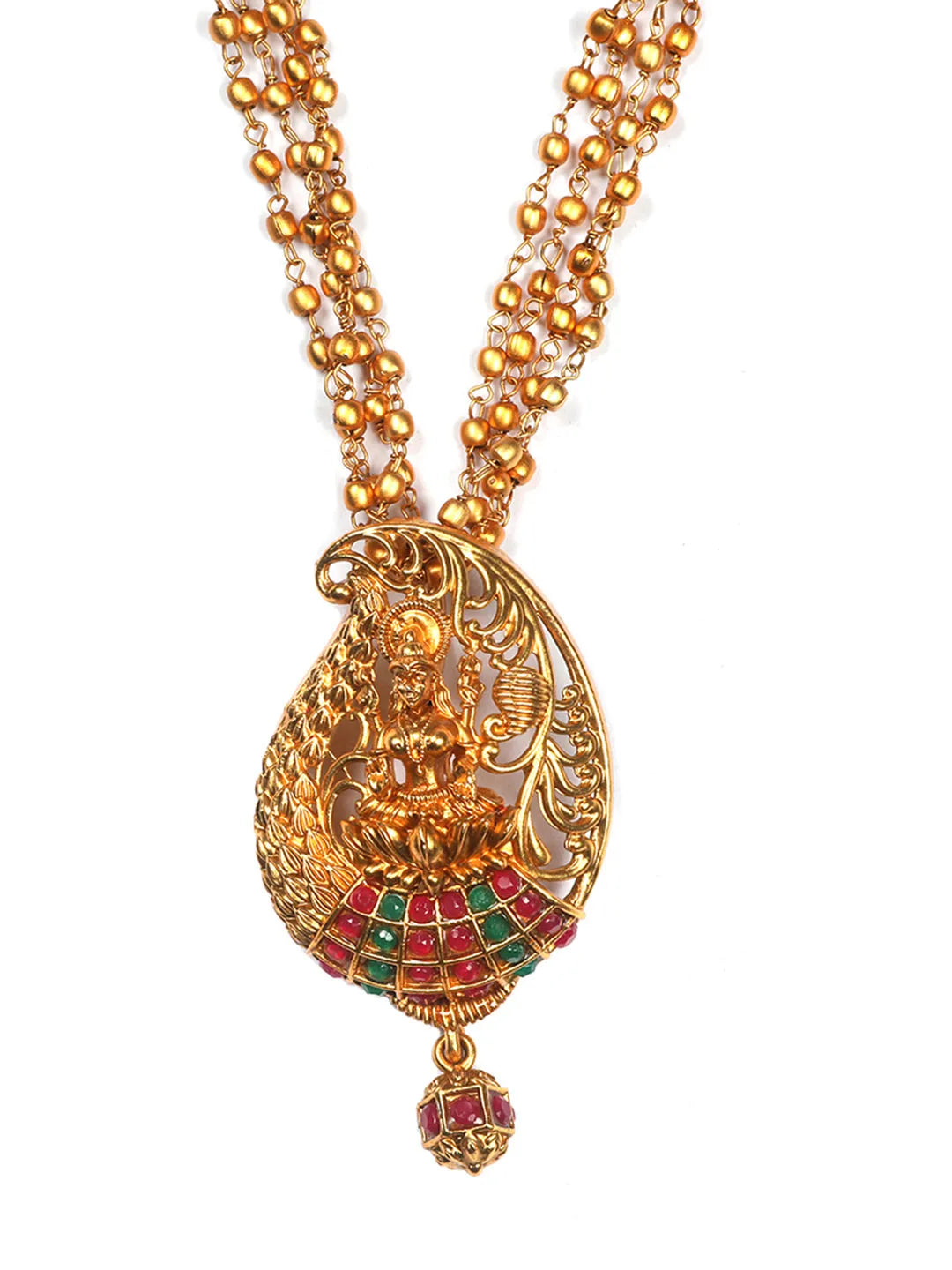 Luxurious Multicolor Kemp Paan Pendant Set