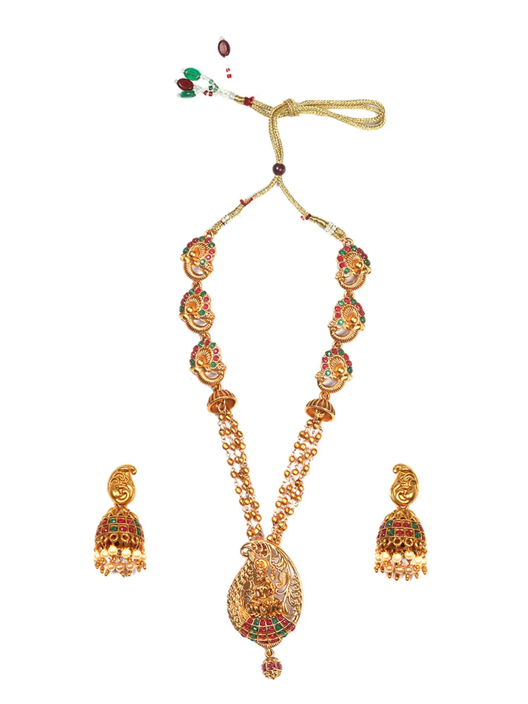 Luxurious Multicolor Kemp Paan Pendant Set