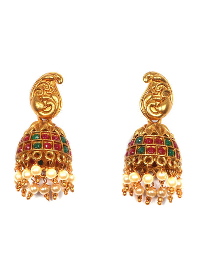 Luxurious Multicolor Kemp Paan Pendant Set