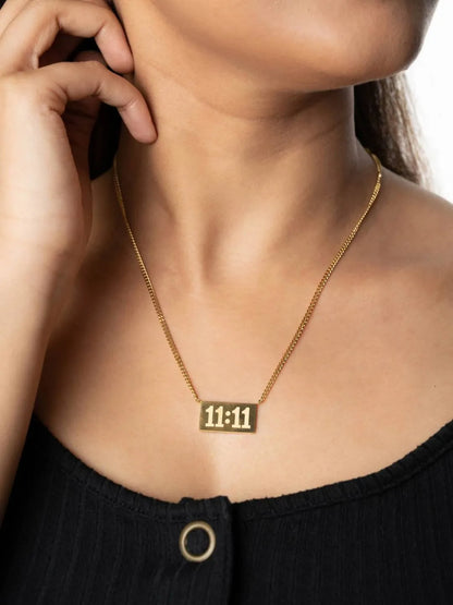 11:11 Necklace - 18K Gold Plated