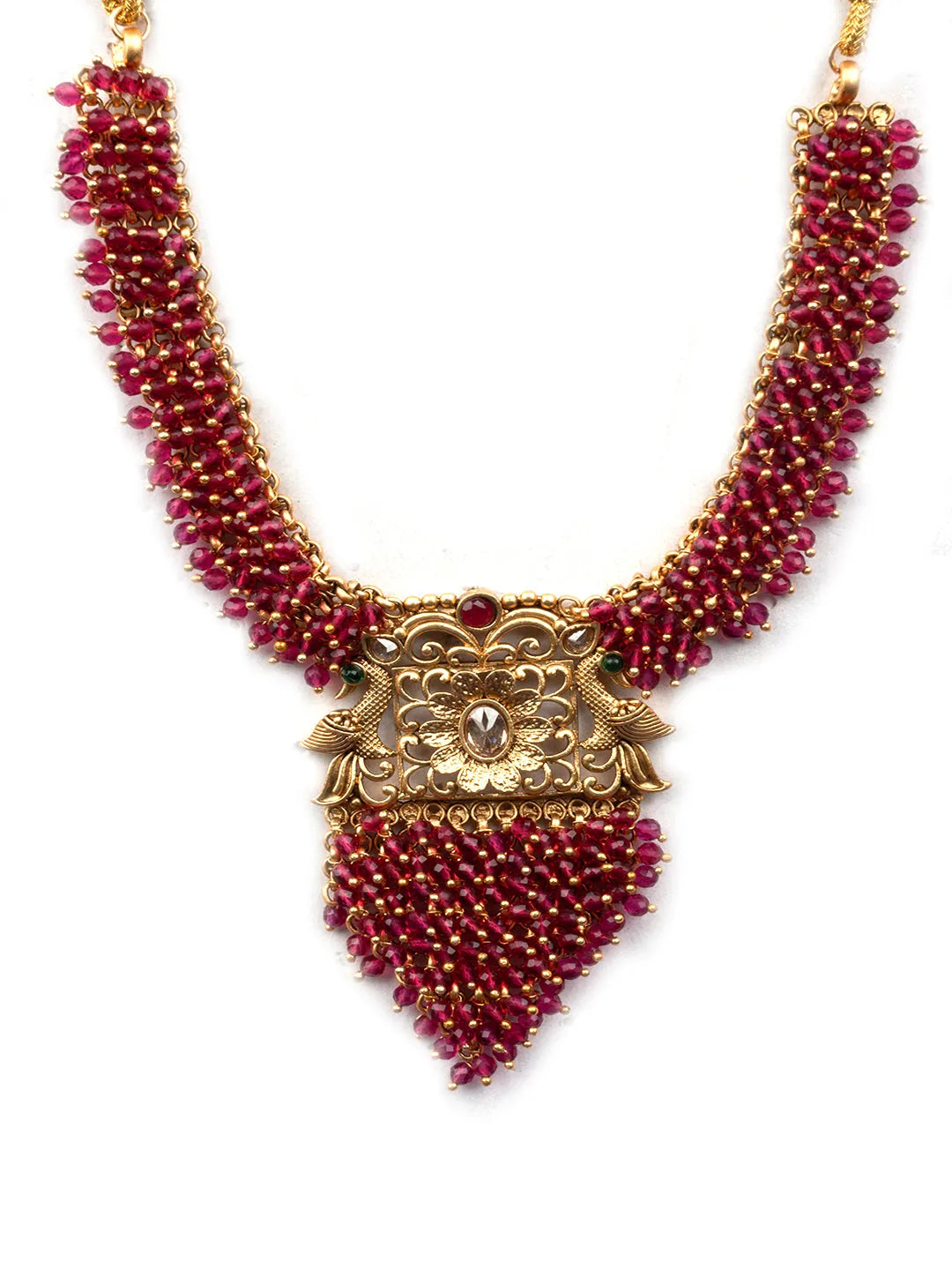 Ruby Peacock Hydra Necklace Set