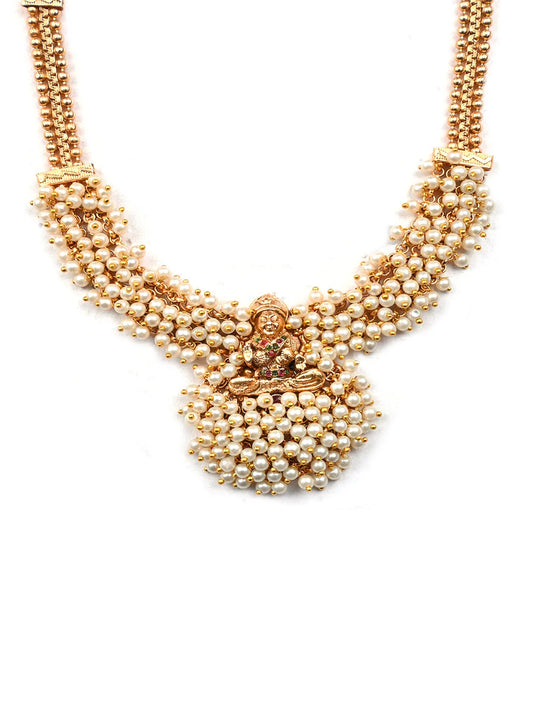 Gold Plated White Hydra Necklace Set