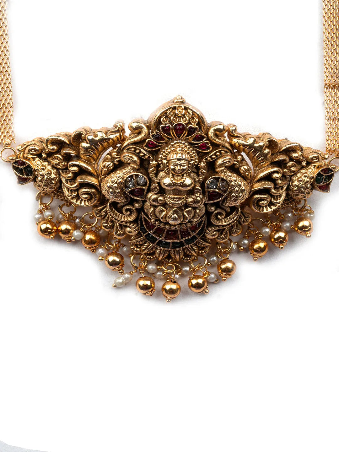 Classic Gold Plated Lakshmi Temple Choker Set