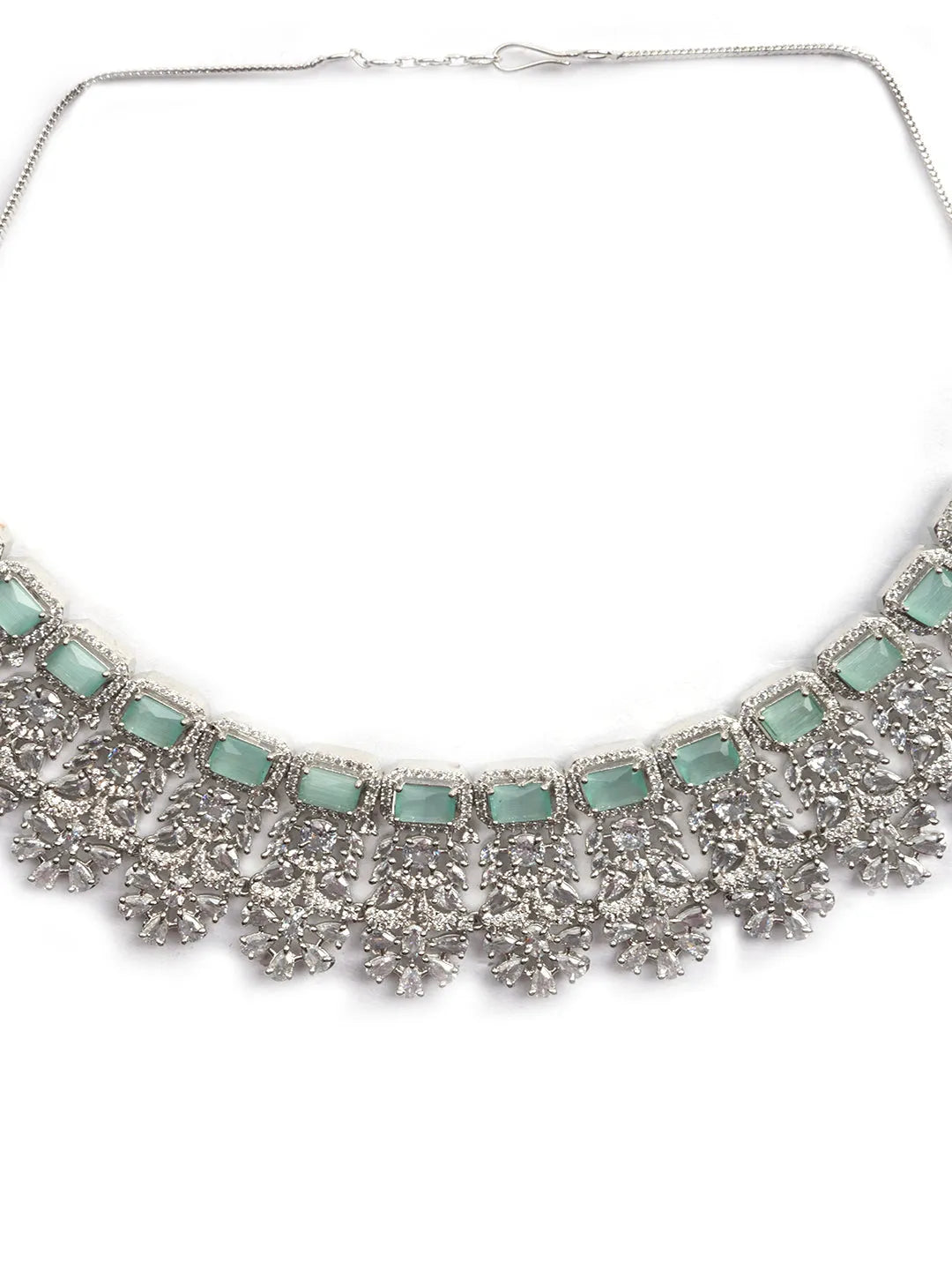 Classic Turquoise CZ Necklace Set