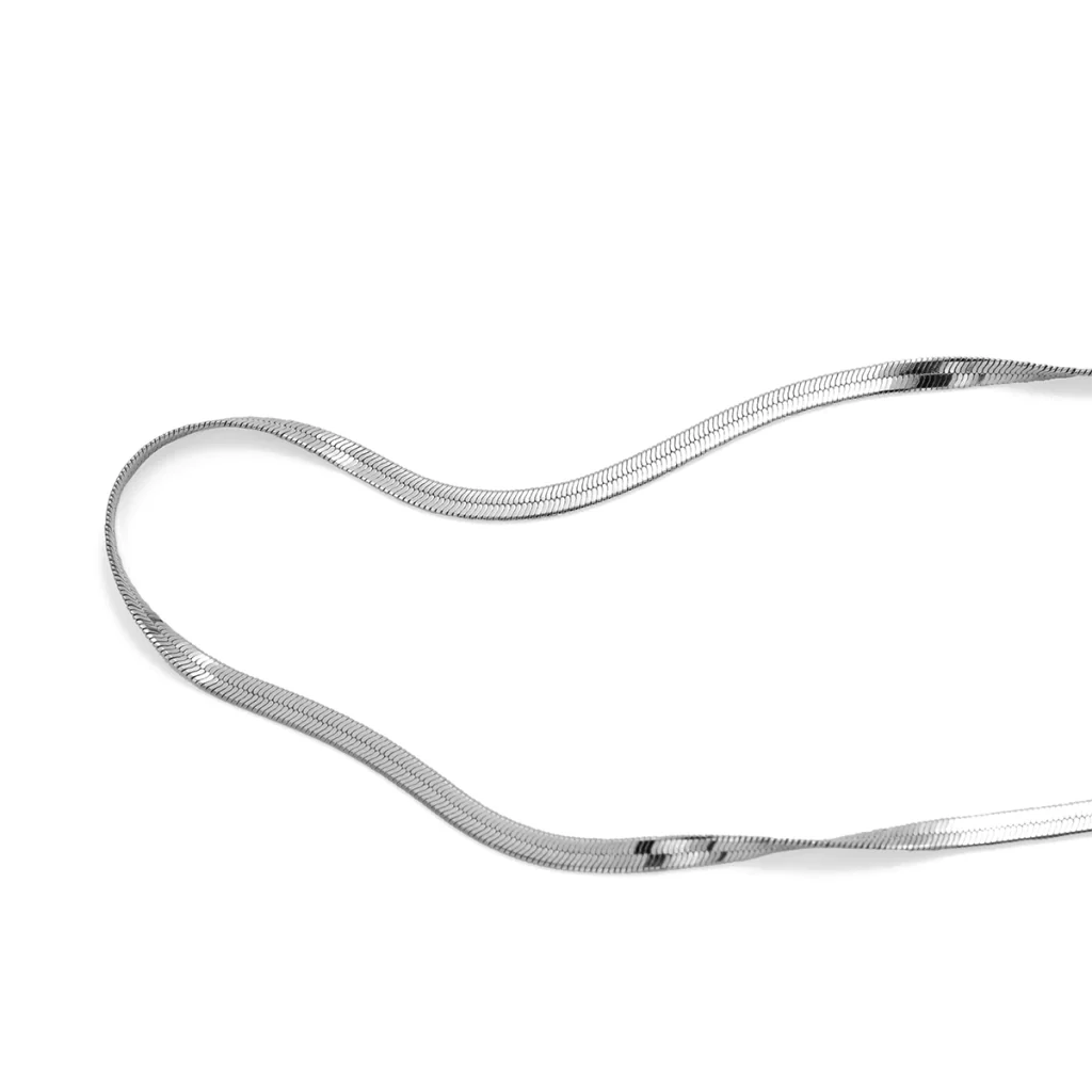 Sterling silver necklace "Flat snake 2mm"