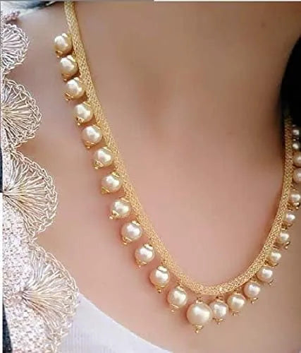 Dazzling Moti Gold Plated Pearl Jewellery Set Samridhi DC