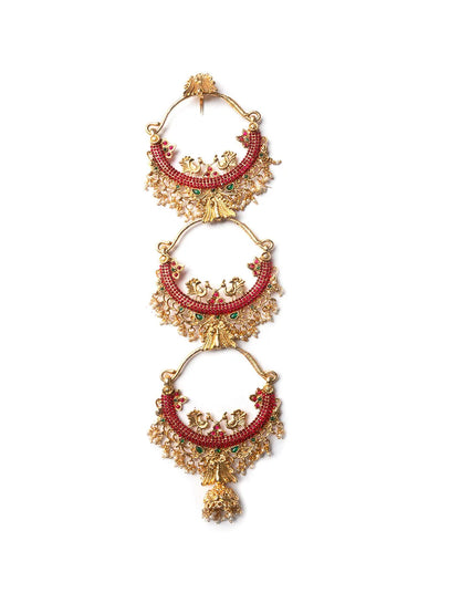 Gold-plated Kemp Stone-studded Temple Jada Bilai