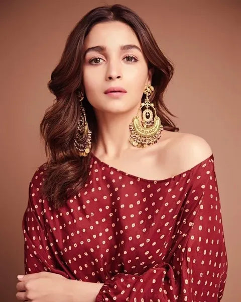 Alia Bhatt Chandbali Bebop Blossom Bliss Earrings Vita Bella