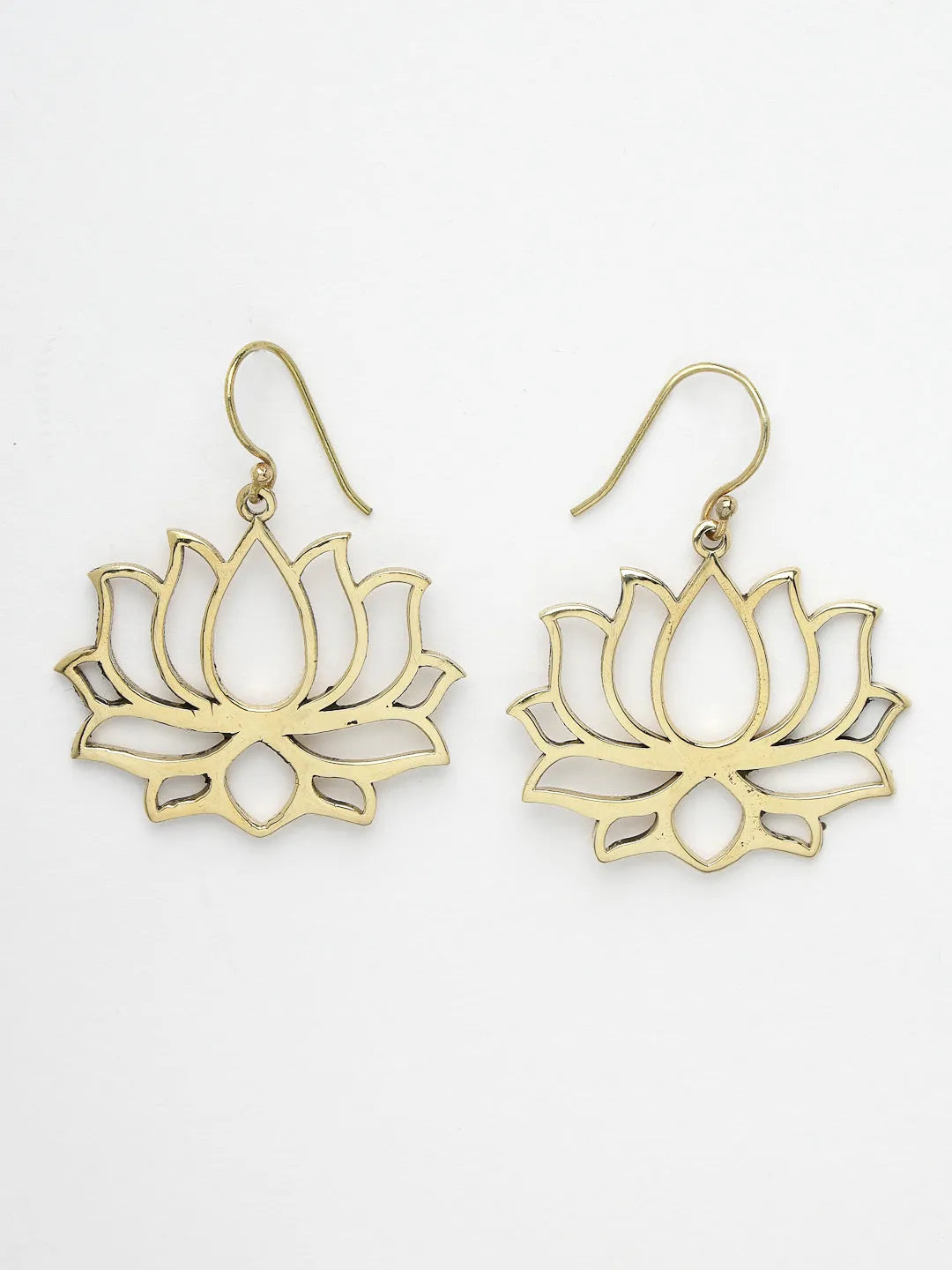 Gold-Plated Contemporary Drop Earrings