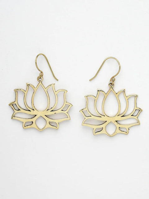 Gold-Plated Contemporary Drop Earrings