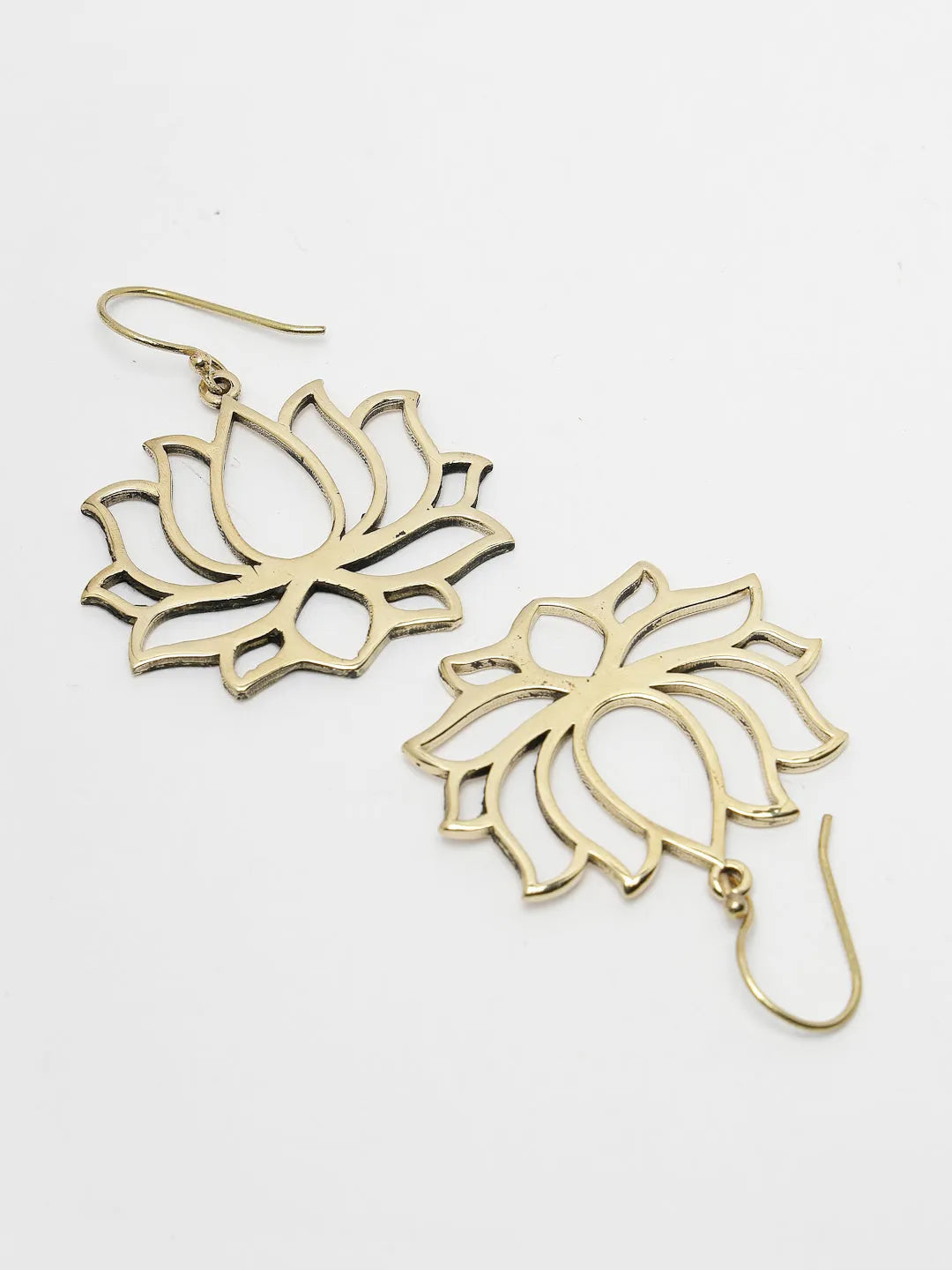 Gold-Plated Contemporary Drop Earrings