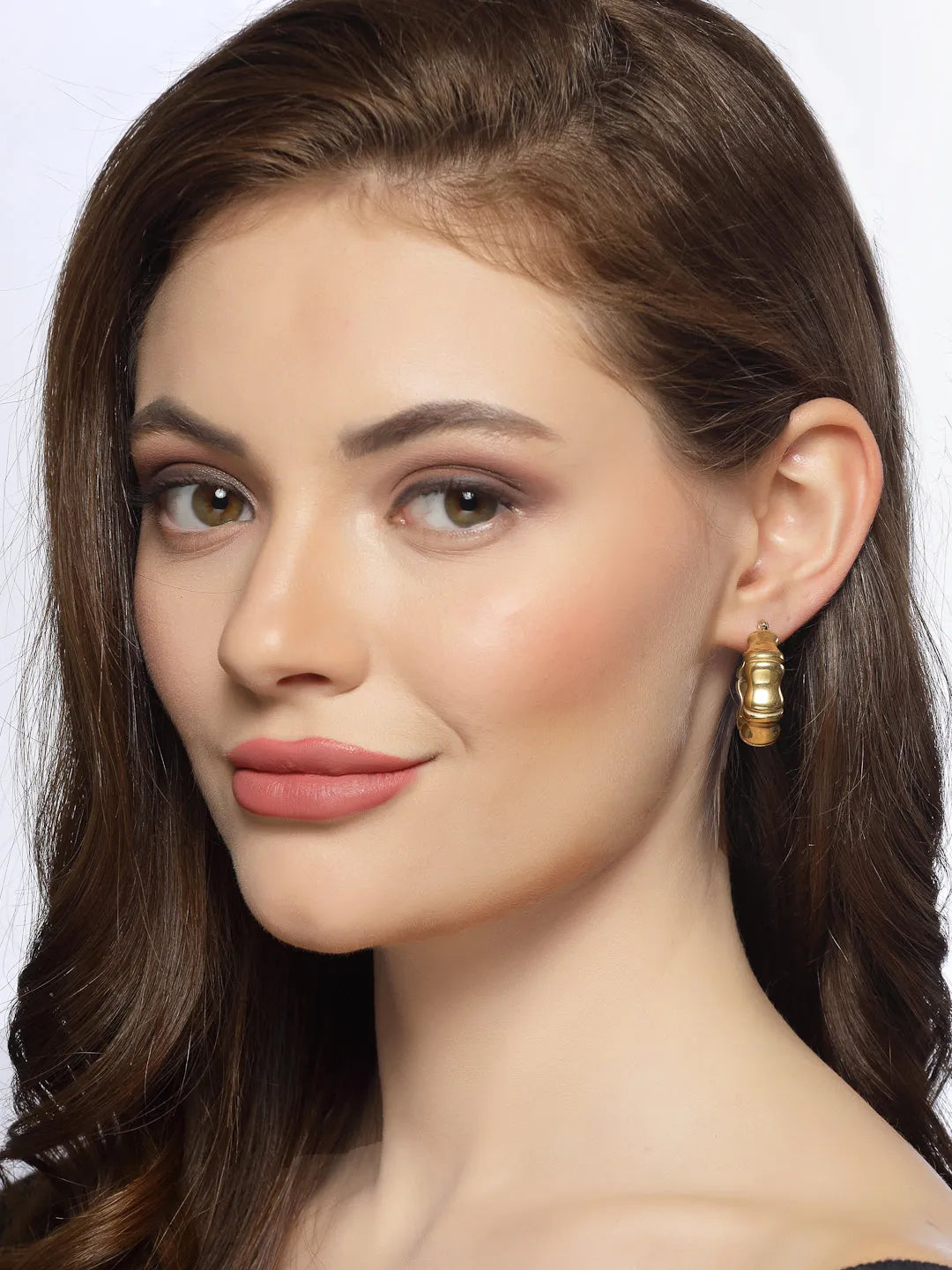 Gold plated hoop earrings