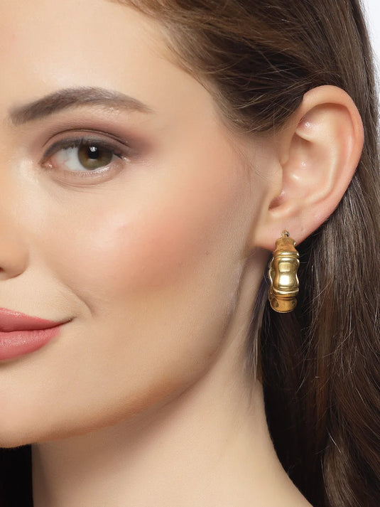 Gold plated hoop earrings