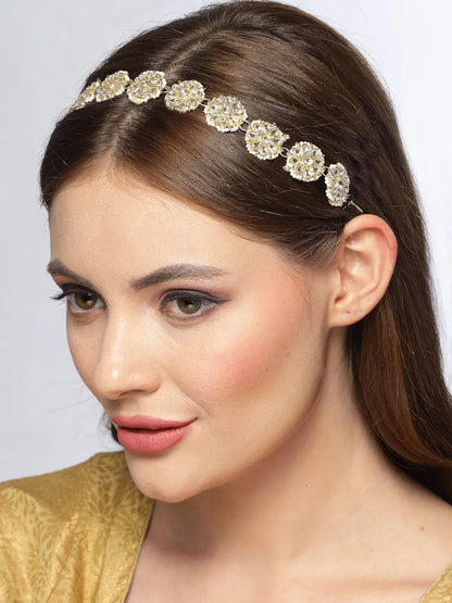 Silver Tone Beaded Wedding Hair Styling Tiara