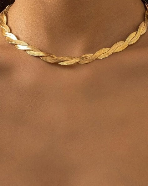 Antitarnish 18K Twisted Snake Necklace