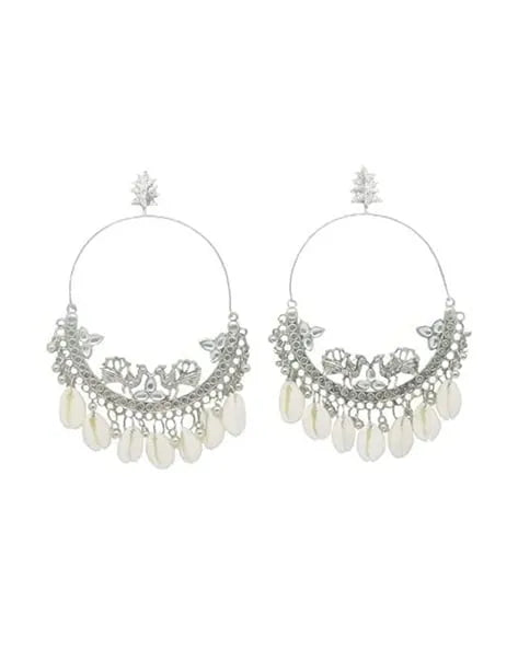 Combo Of Oxidised Silver Earring Jhumkas &amp; Chandbalis - Firstglam