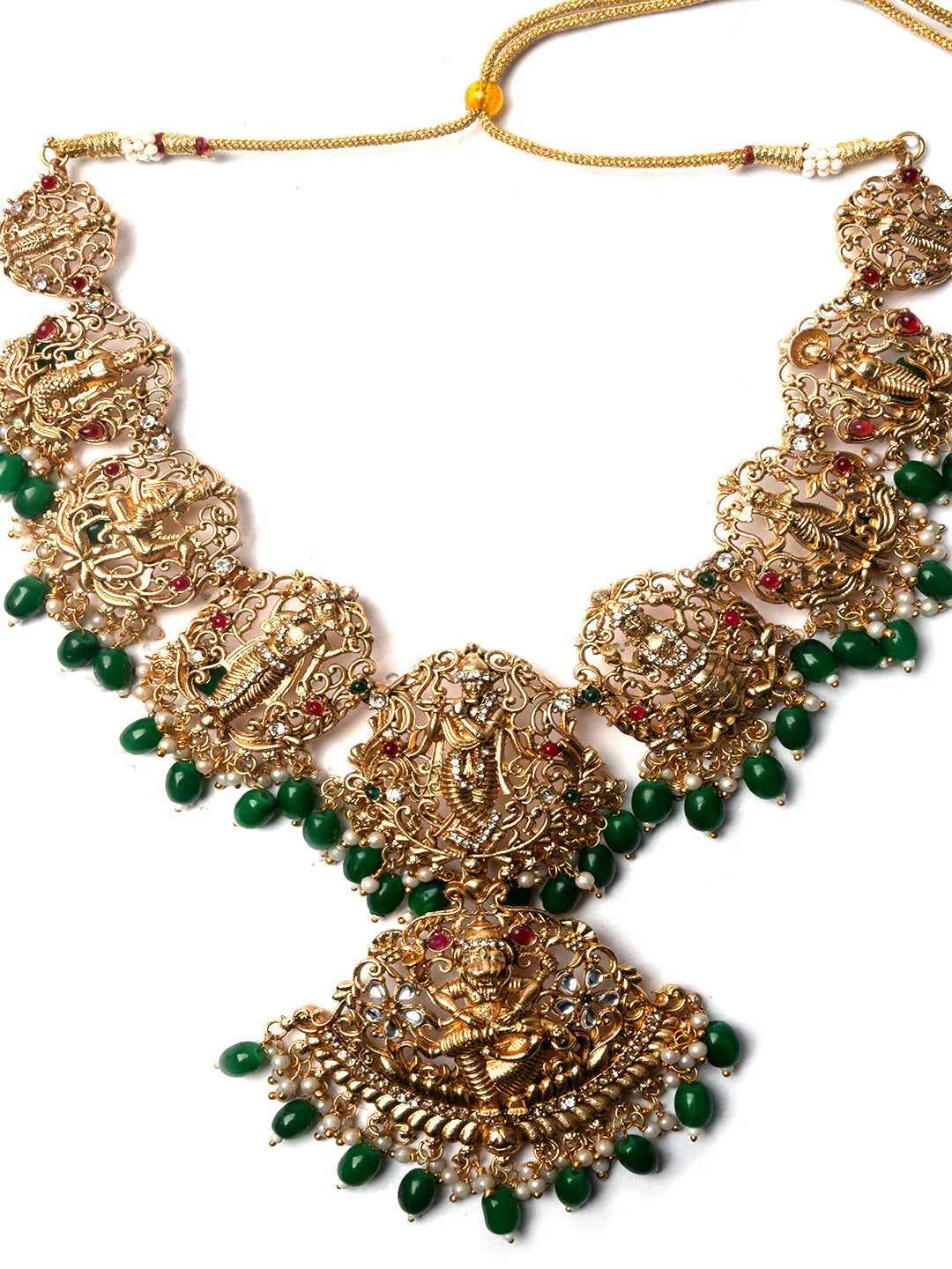 Traditional Vishnu Dashavatar Necklace Set