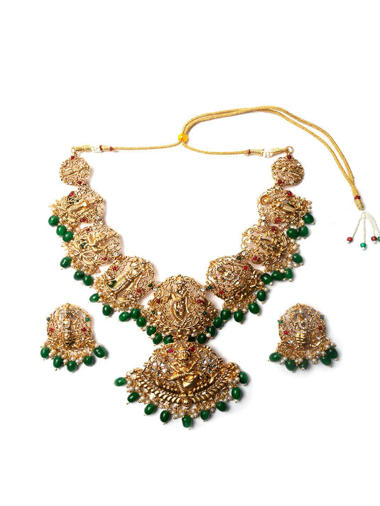 Traditional Vishnu Dashavatar Necklace Set