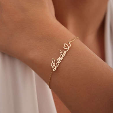 Sterling Silver Personalised Name Bracelet