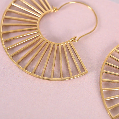 Gold-Plated Circular Hoop Earrings