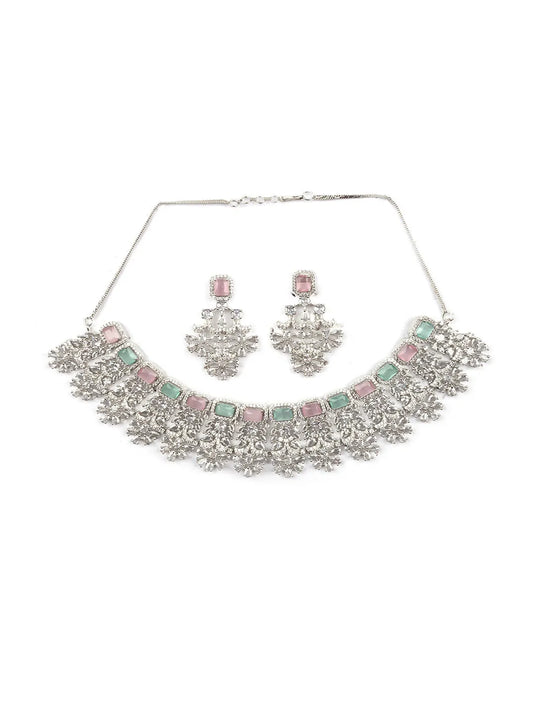 Classic Multicolor CZ Necklace Set