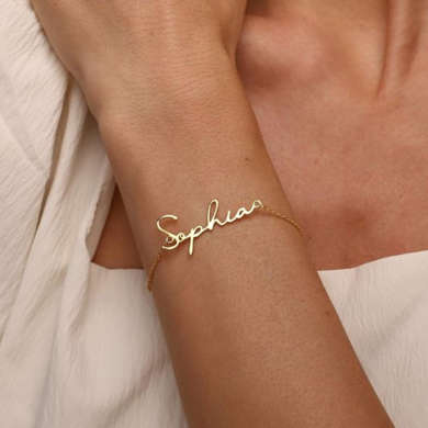 Sterling Silver Personalised Name Bracelet