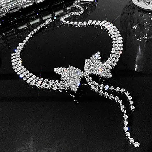 Crystal Butterfly Stylish Luxury Crystal Inlay Choker Chain Destiny Jewels