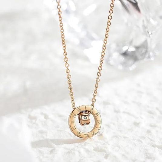 Cubic Zirconia Gold-Plated Plated Stainless Steel Chain Destiny Jewels