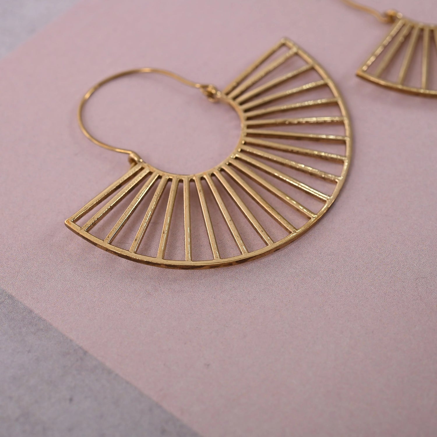 Gold-Plated Circular Hoop Earrings