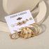 Trending Gold Plated Studs and Hoops Earrings Combo of 6 Pairs Destiny Jewels