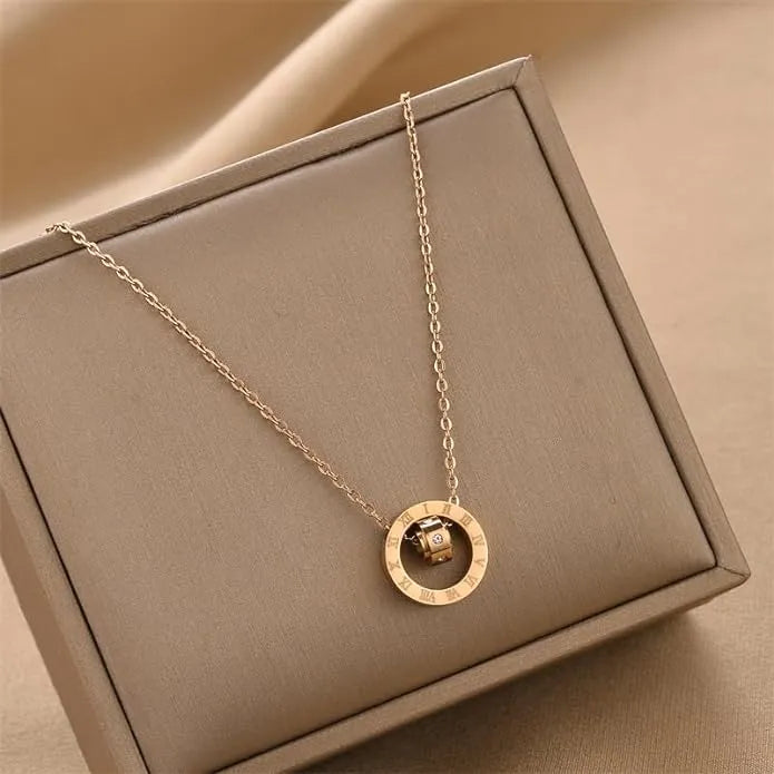 Cubic Zirconia Gold-Plated Plated Stainless Steel Chain Destiny Jewels